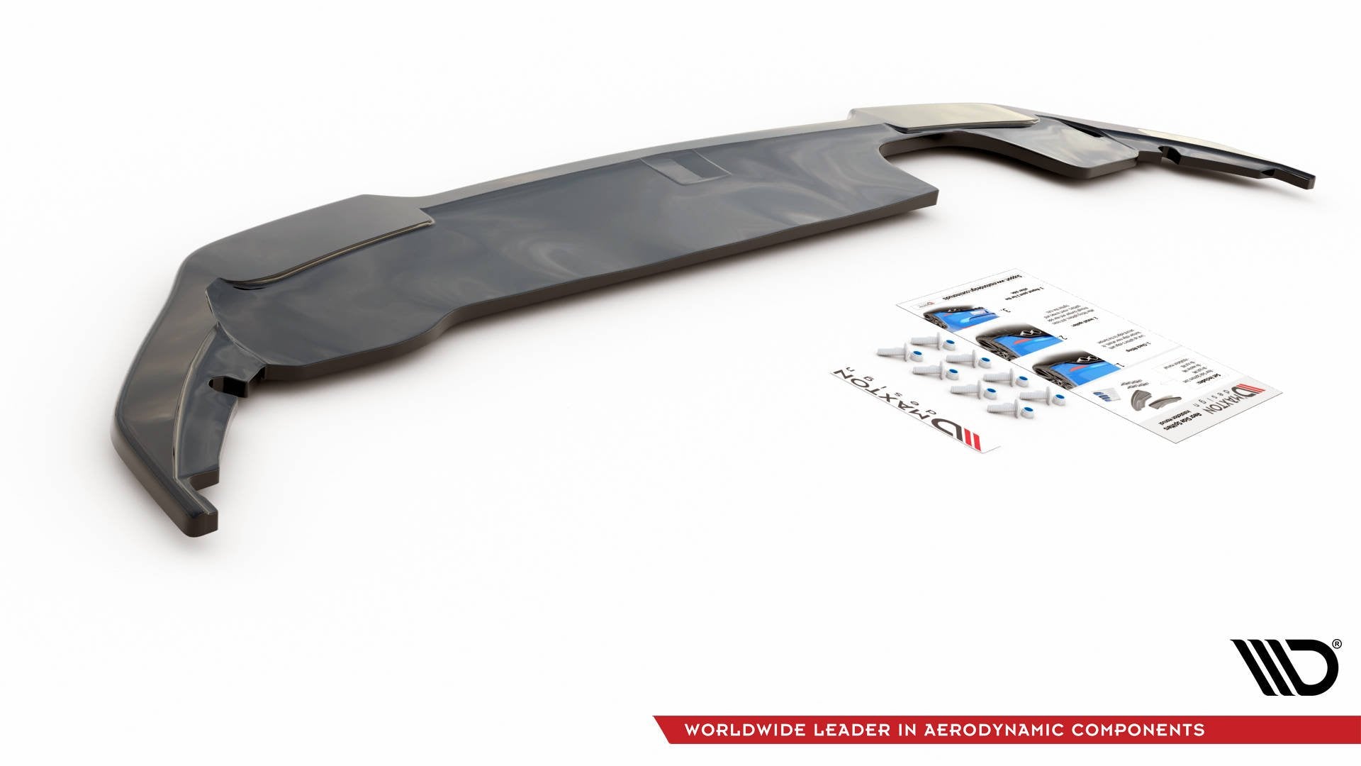 Mittlerer Diffusor Heck Ansatz für Peugeot 308 GT Mk2 Facelift Carbon Look