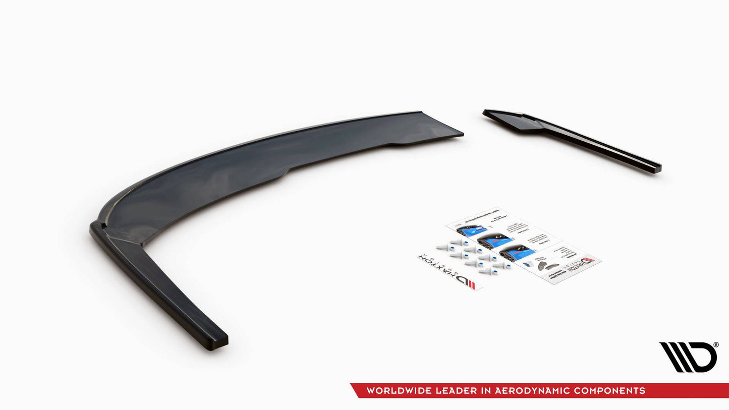 Heck Ansatz Flaps Diffusor V.2 für Audi A4 S-Line B9 schwarz matt