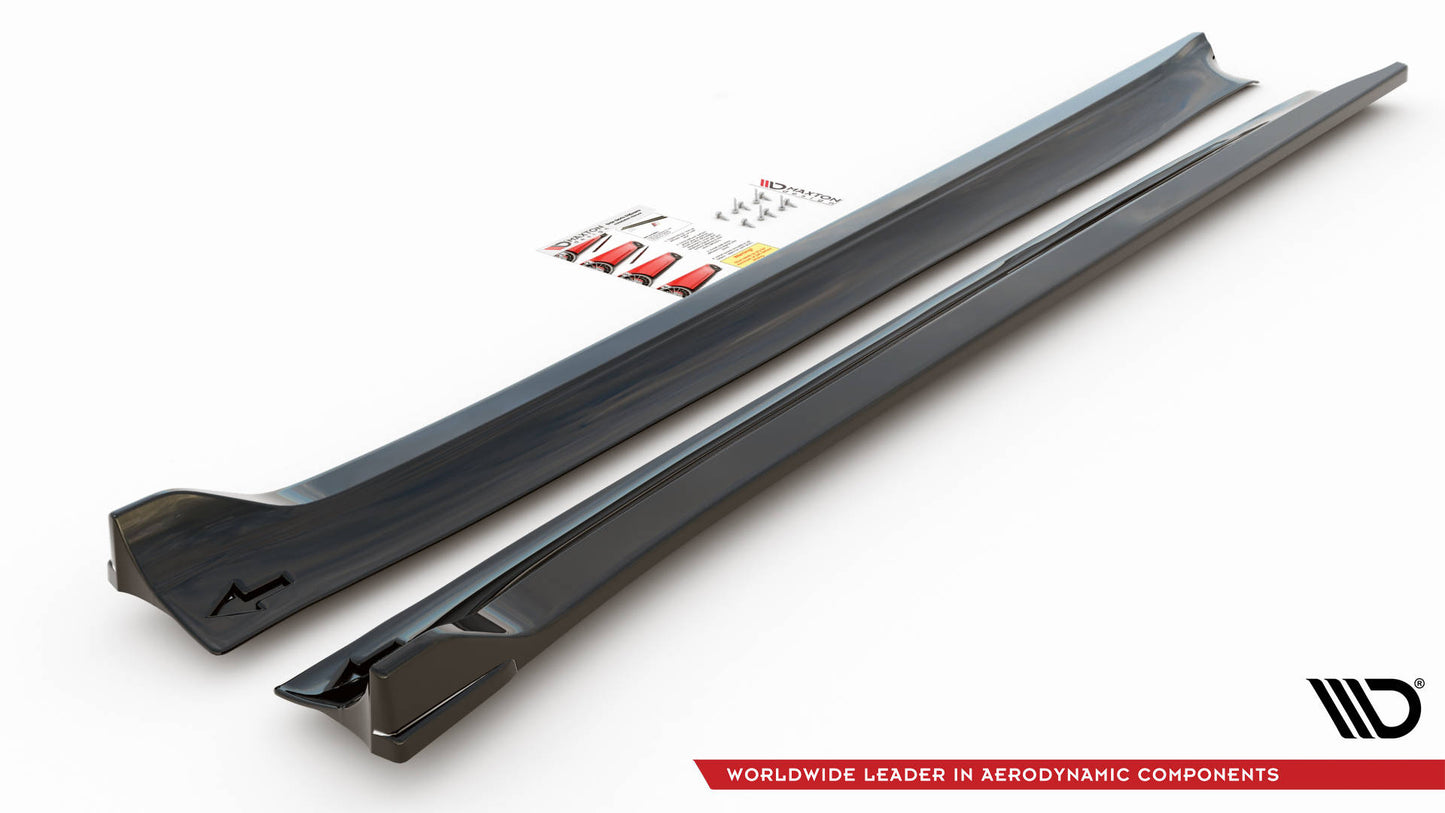 Seitenschweller Ansatz für V.2 für Tesla Model 3 Carbon Look