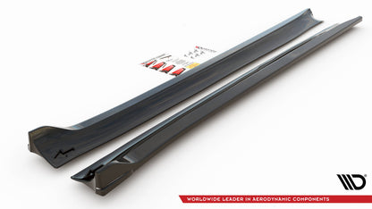 Seitenschweller Ansatz für V.2 für Tesla Model 3 Carbon Look