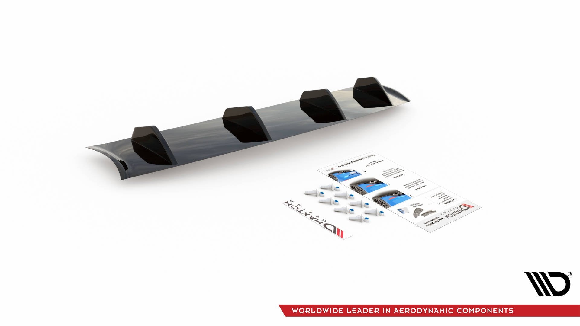 Diffusor Heck Ansatz für Porsche Panamera Turbo 970 Facelift schwarz Hochglanz