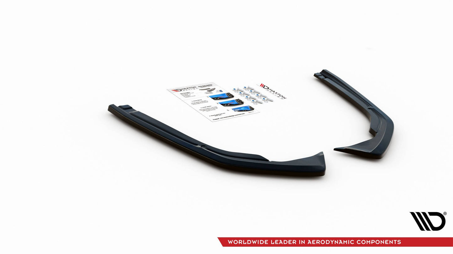 Heck Ansatz Flaps Diffusor für Volkswagen Arteon R-Line Facelift schwarz Hochglanz