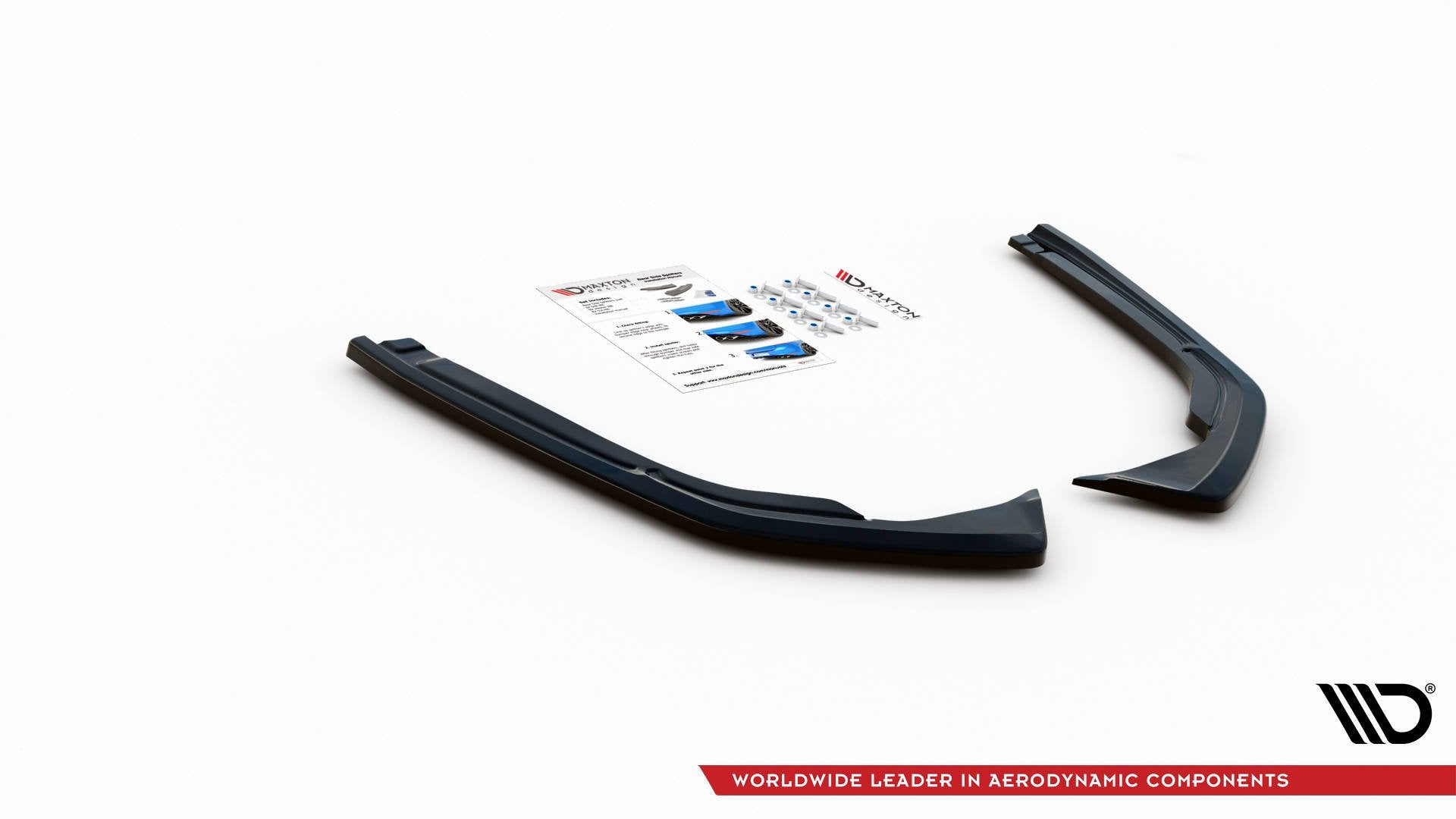 Heck Ansatz Flaps Diffusor für Volkswagen Arteon R-Line Facelift Carbon Look
