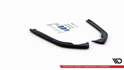 Heck Ansatz Flaps Diffusor für Volkswagen Arteon R-Line Facelift Carbon Look