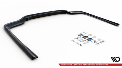 Mittlerer Diffusor Heck Ansatz DTM Look für Mercedes-Benz E AMG-Line Limousine W212 Facelift schwarz matt