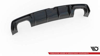 Diffusor Heck Ansatz für Audi S3 Limousine 8V schwarz matt