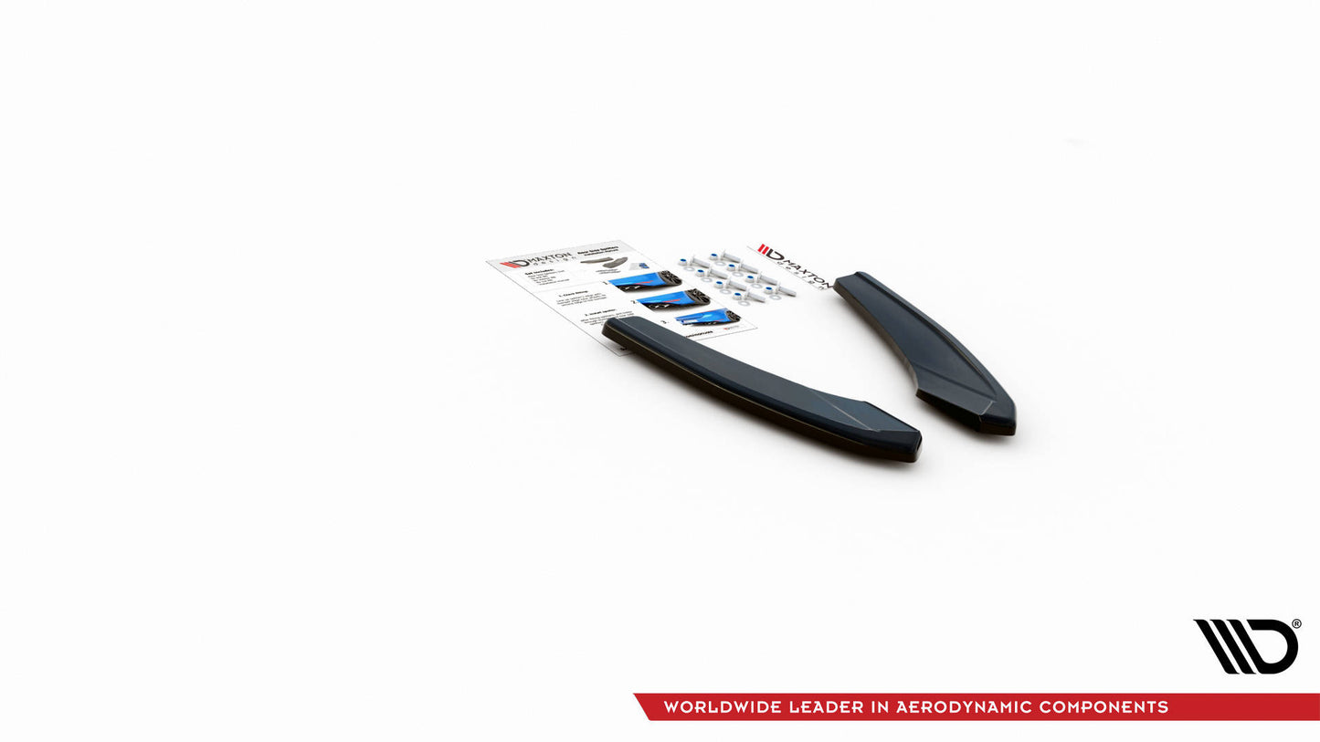 Heck Ansatz Flaps Diffusor für Audi S3 Limousine 8Y Carbon Look