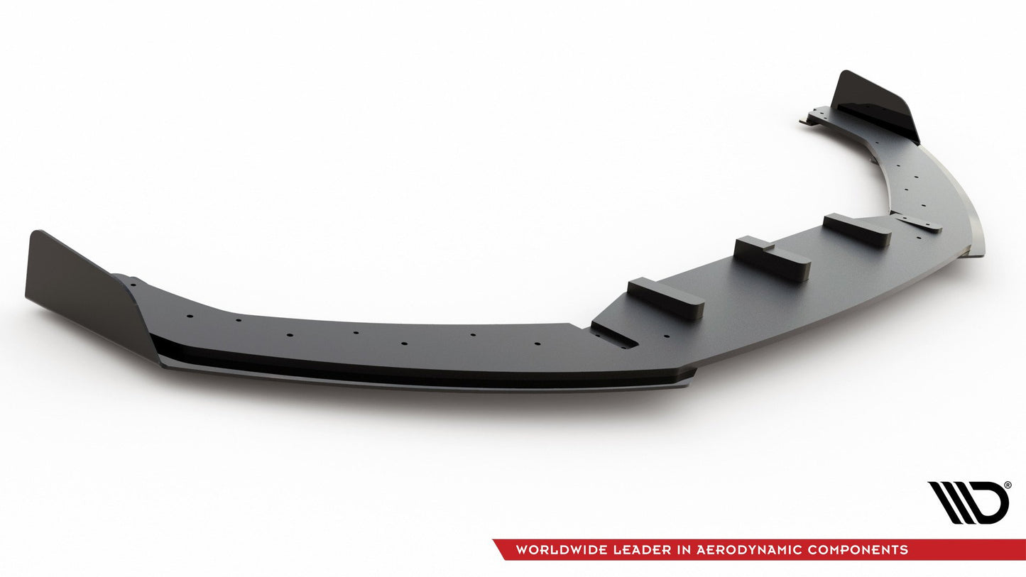 Robuste Racing Front Ansatz für passend +Flaps für Audi RS3 8V Sportback schwarz Hochglanz