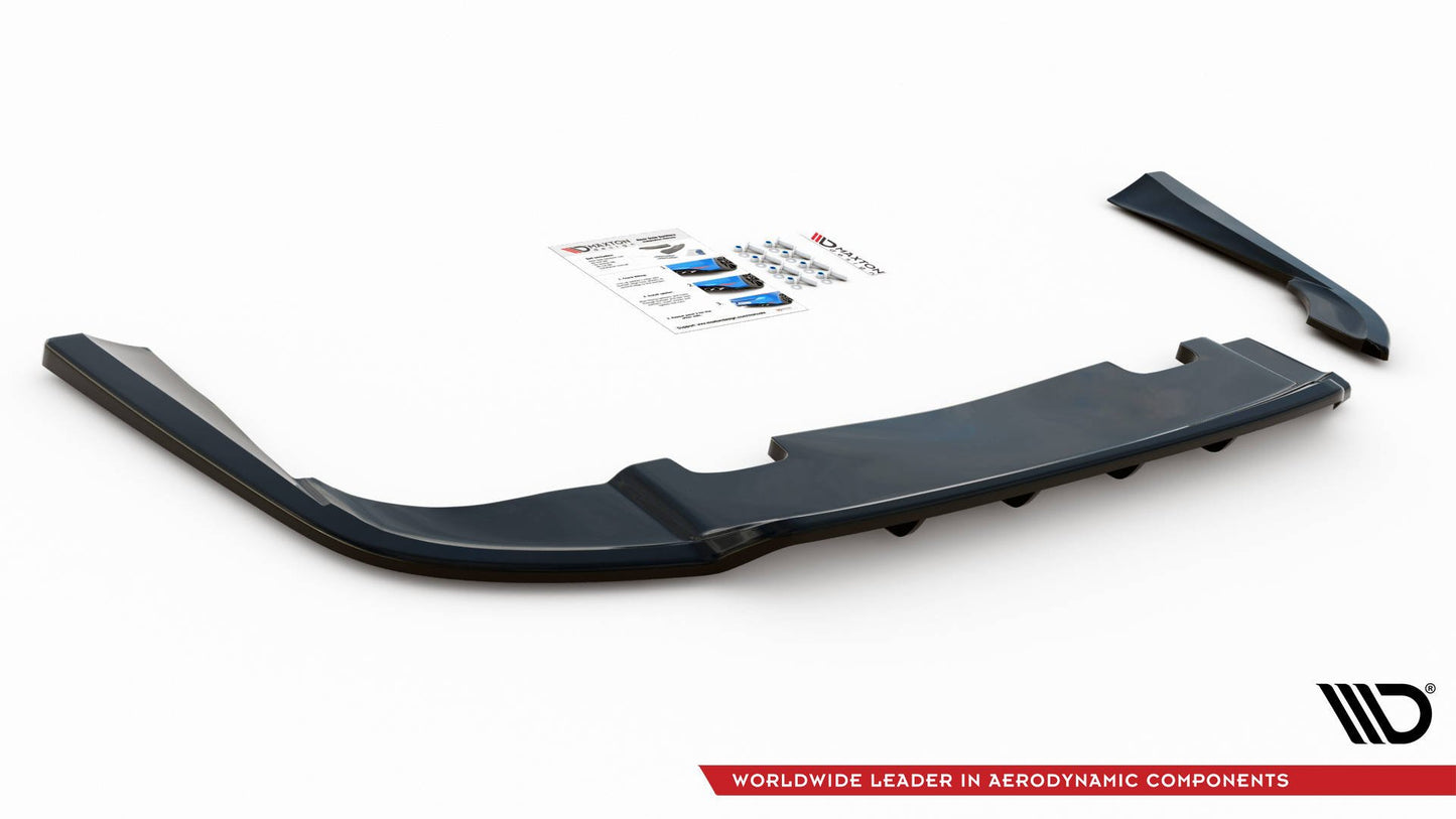 Mittlerer Diffusor Heck Ansatz DTM Look für Volvo V90 Mk2 schwarz Hochglanz