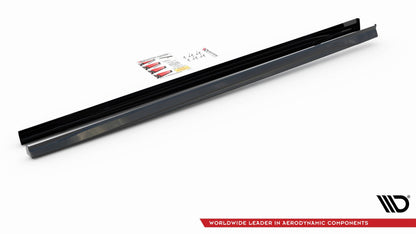 Seitenschweller Ansatz für V.3 für Volkswagen Golf 8 GTI schwarz matt