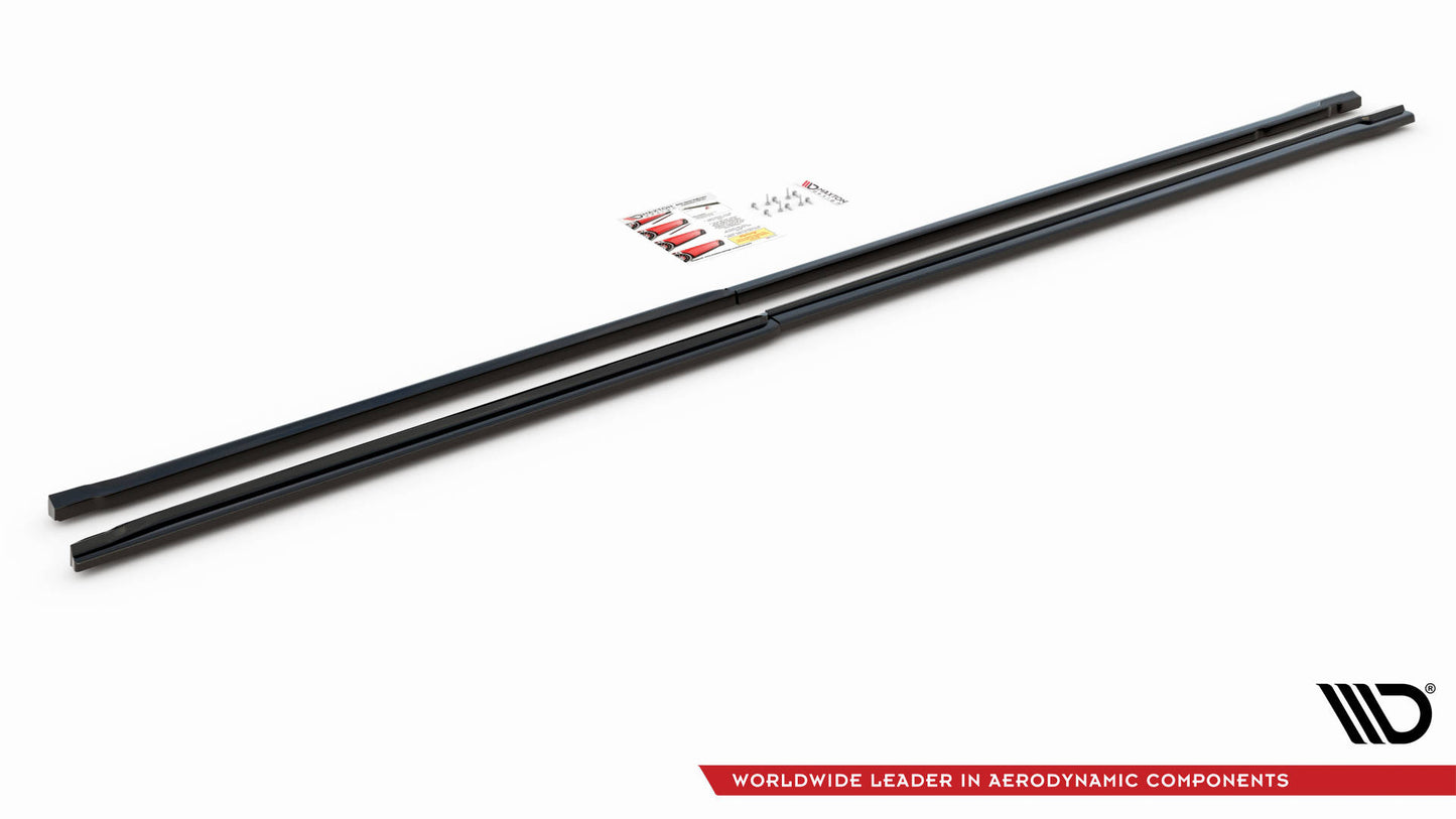 Seitenschweller Ansatz für Mercedes-Benz Vito Extra Long W447 Facelift schwarz matt