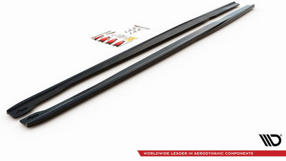 Seitenschweller Ansatz für V.2 für Audi RS6 C7 schwarz matt