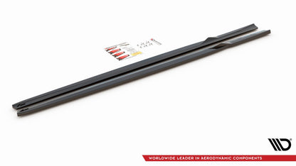 Seitenschweller Ansatz für V.2 für BMW M2 F87 schwarz Hochglanz