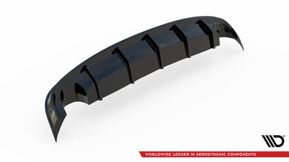 Diffusor Heck Ansatz für Audi A8 D4 schwarz matt