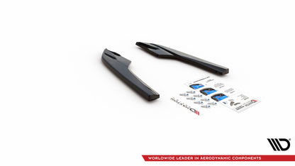 Heck Ansatz Flaps Diffusor für Audi S3 Limousine 8V schwarz Hochglanz