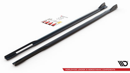 Seitenschweller Ansatz für V.2 für BMW 4er M-Paket G22 schwarz matt