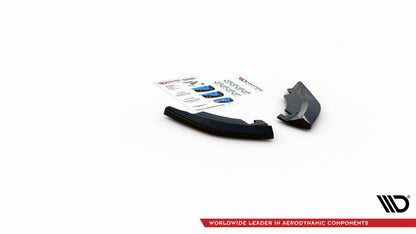 Heck Ansatz Flaps Diffusor für Volkswagen T-Roc Mk1 schwarz matt