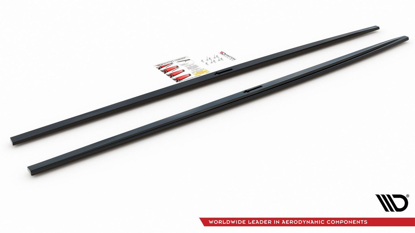 Seitenschweller Ansatz für Audi A7 C8 S-Line / S7 C8 schwarz Hochglanz