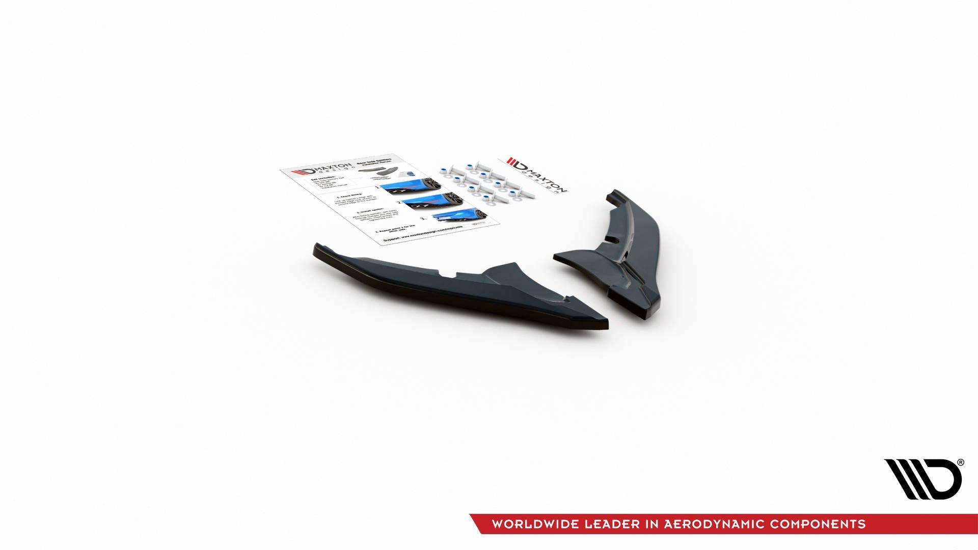 Heck Ansatz Flaps Diffusor für Peugeot 308 GT Mk2 Facelift schwarz matt