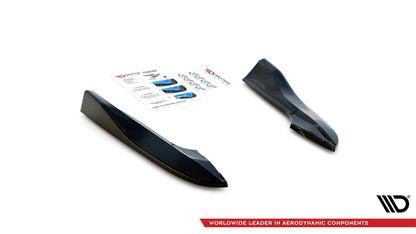 Heck Ansatz Flaps Diffusor für Dodge Challenger RT Mk3 Facelift schwarz Hochglanz