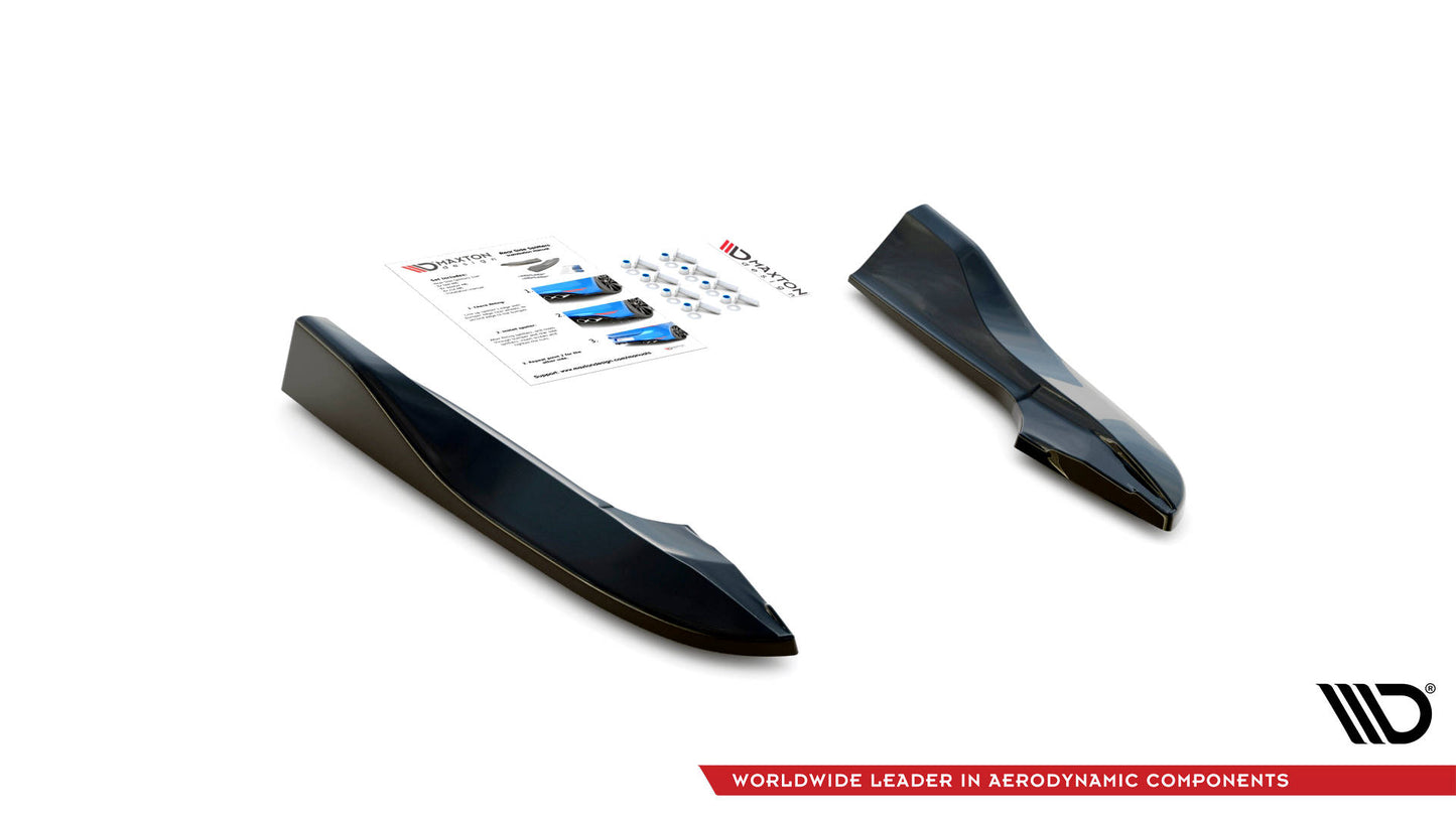 Heck Ansatz Flaps Diffusor für Dodge Challenger RT Mk3 Facelift schwarz matt