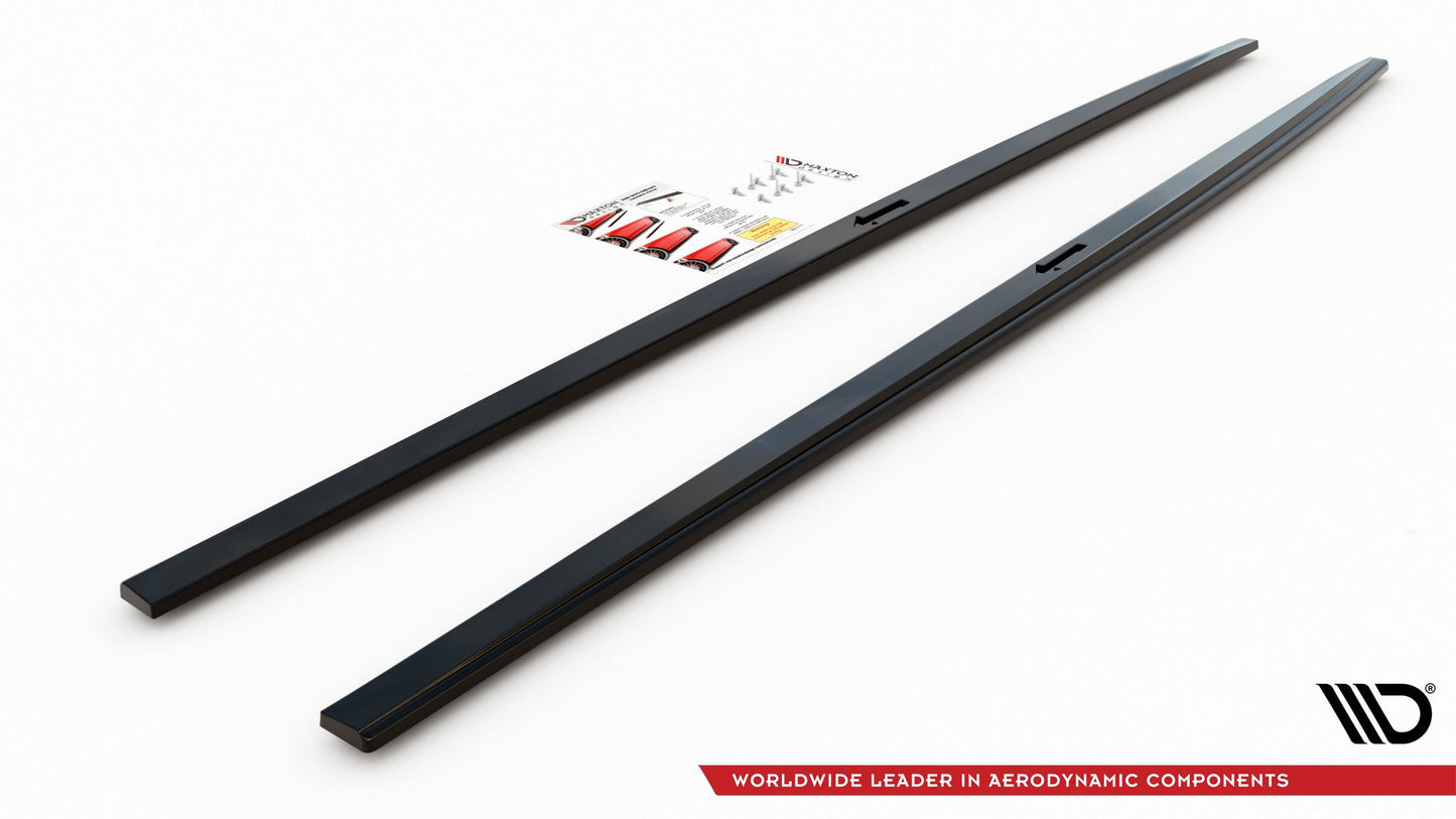Seitenschweller Ansatz für Audi A7 C8 S-Line / S7 C8 schwarz matt
