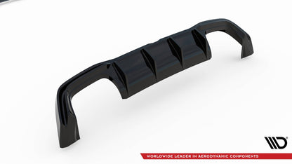 Diffusor Heck Ansatz V.2 für Volkswagen Golf R Mk8 schwarz matt