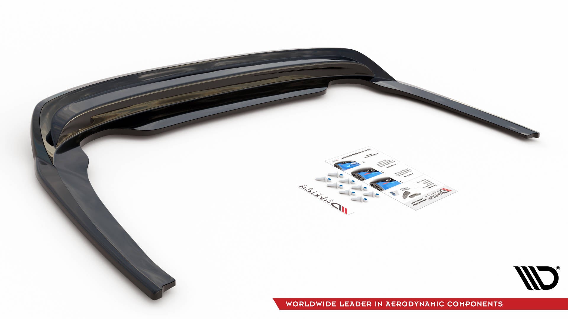 Mittlerer Diffusor Heck Ansatz DTM Look für Skoda Octavia Mk4 schwarz matt