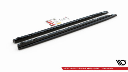 Seitenschweller Ansatz für Audi Q3 8U Facelift Carbon Look