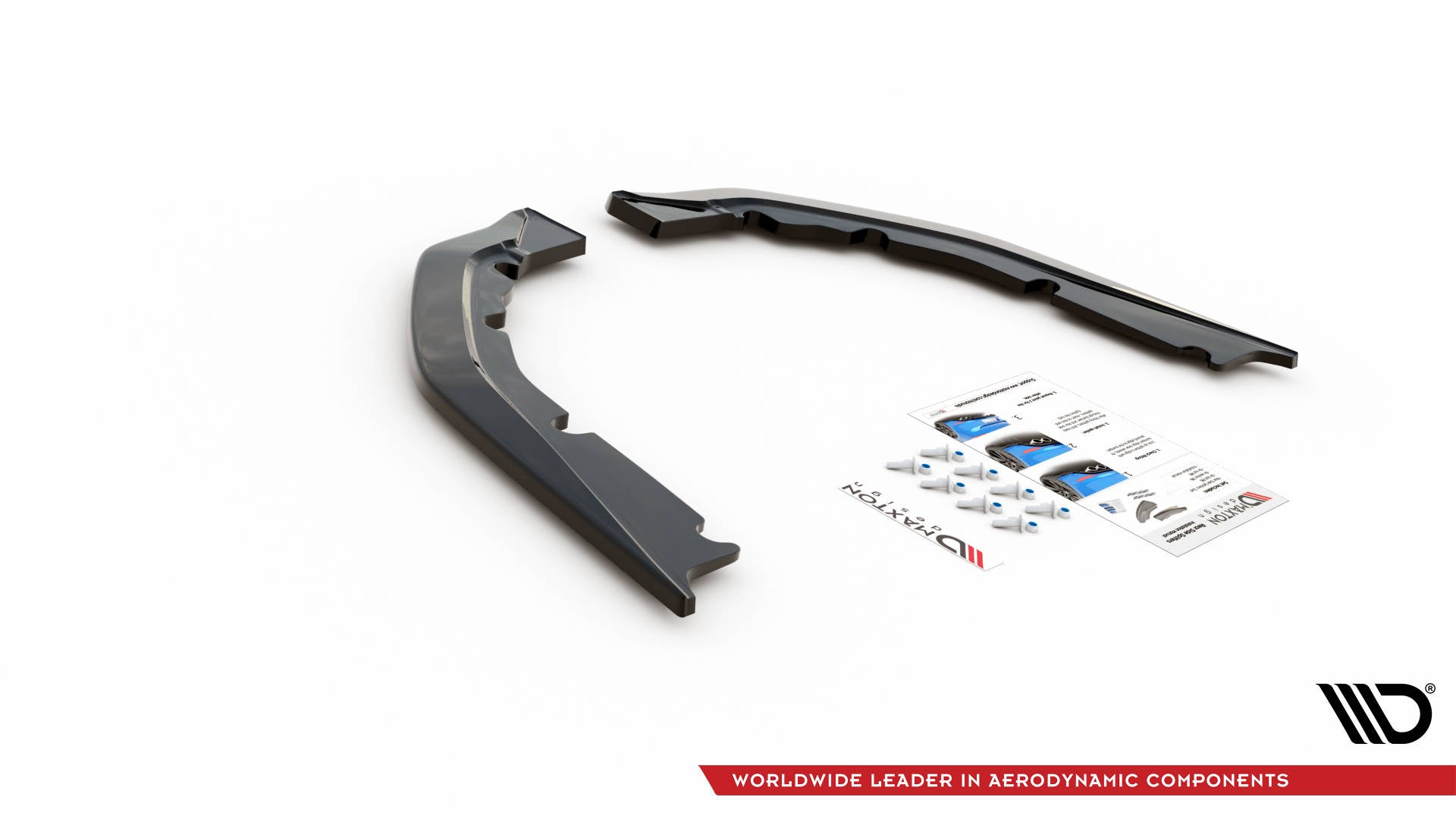 Heck Ansatz Flaps Diffusor für BMW M4 G82 schwarz Hochglanz