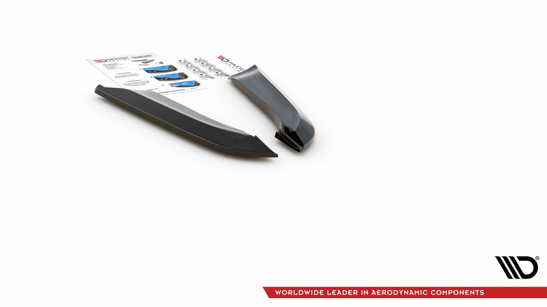 Heck Ansatz Flaps Diffusor V.2 für Audi RS4 Limousine B7 schwarz matt