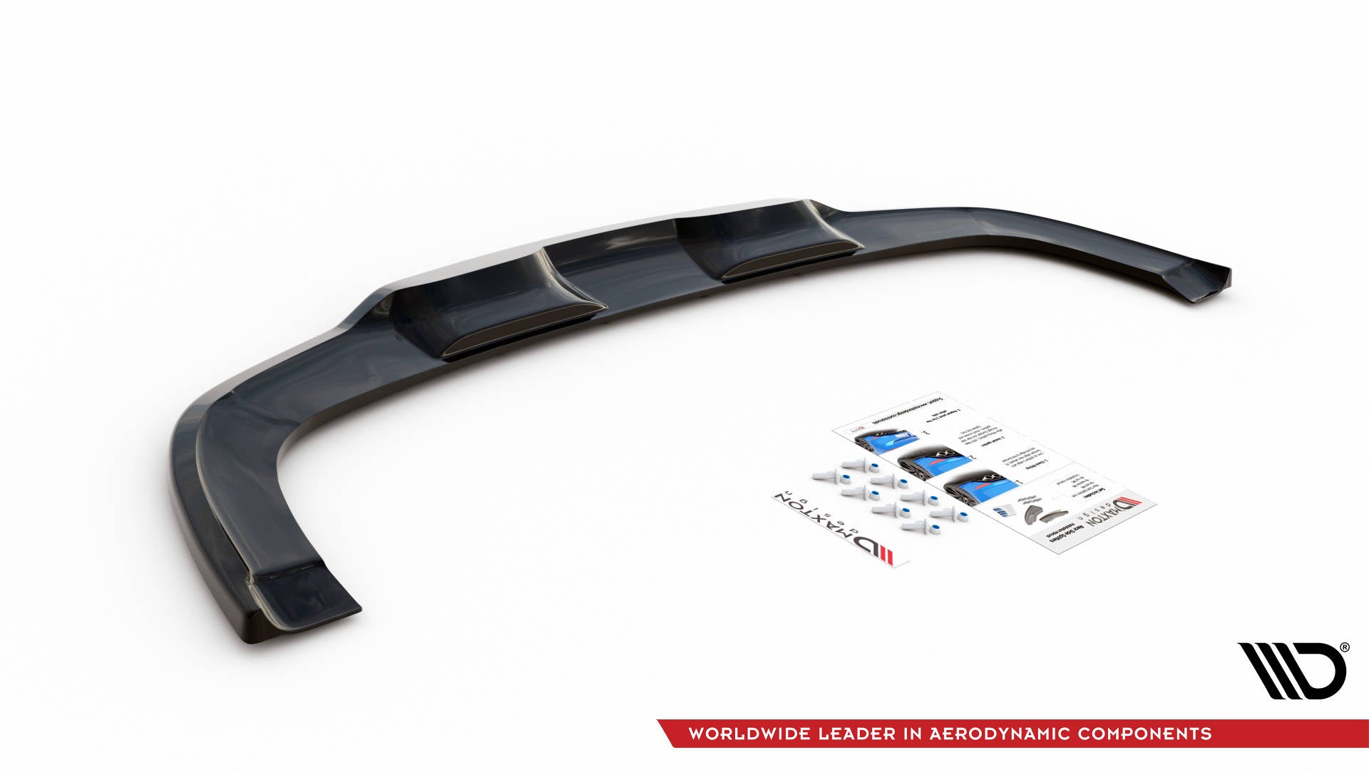 Mittlerer Diffusor Heck Ansatz DTM Look für Kia XCeed Mk1 schwarz Hochglanz