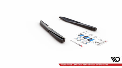 Heck Ansatz Flaps Diffusor für Audi S5 Sportback F5 Facelift schwarz matt