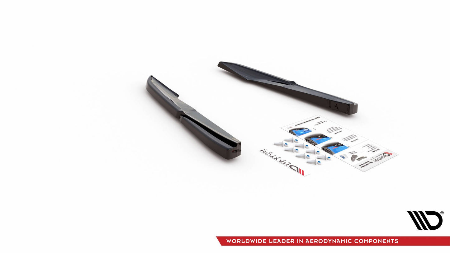 Heck Ansatz Flaps Diffusor für Audi S5 Sportback F5 Facelift Carbon Look
