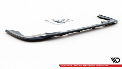 Mittlerer Diffusor Heck Ansatz DTM Look für Peugeot Partner Mk3 schwarz matt