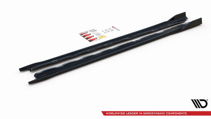 Seitenschweller Ansatz für V.2 für VW Golf 8 schwarz matt