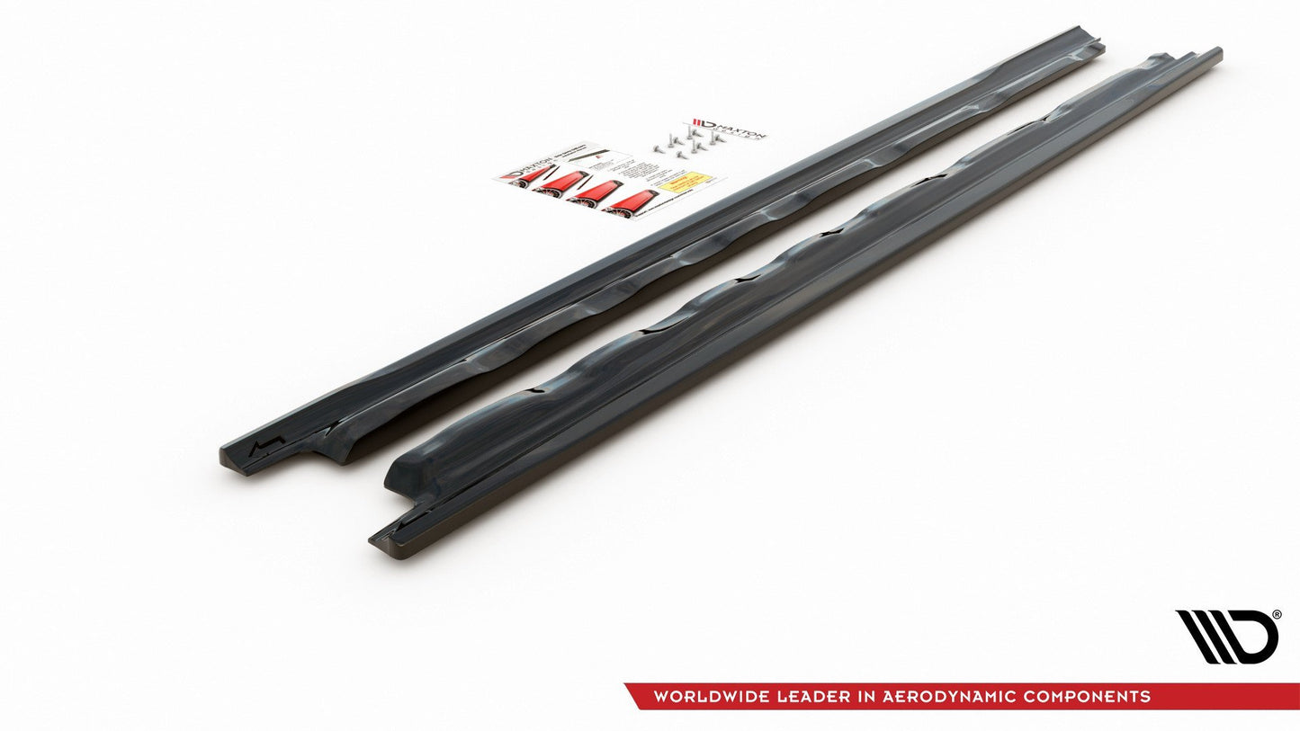 Seitenschweller Ansatz für V.1 für VW Golf 8 schwarz matt