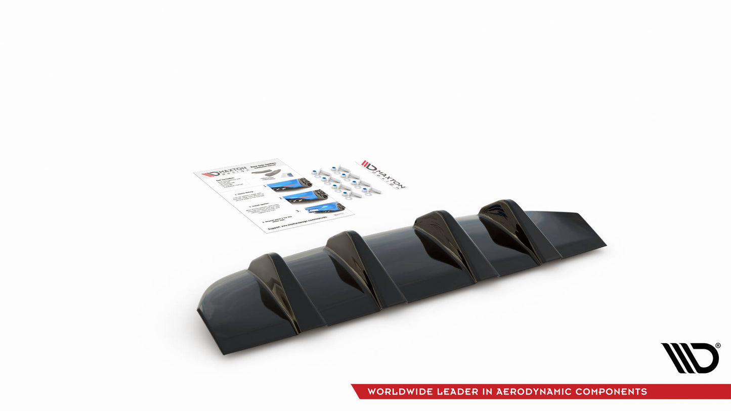 Diffusor Heck Ansatz für Mercedes-Benz GLC Coupe AMG-Line C253 Facelift Carbon Look