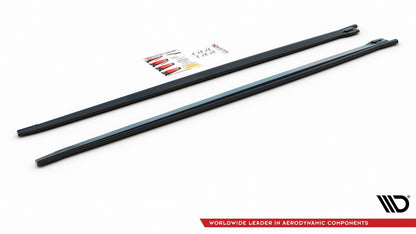 Seitenschweller Ansatz für BMW X2 F39 M-Paket schwarz matt