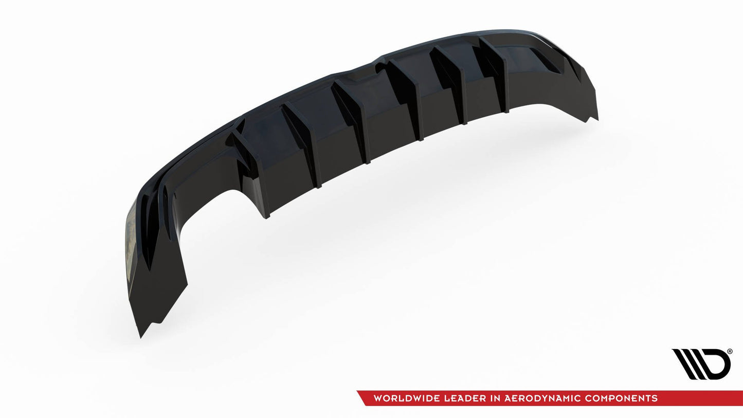 Diffusor Heck Ansatz für SEAT Leon Mk3 FR Facelift Carbon Look