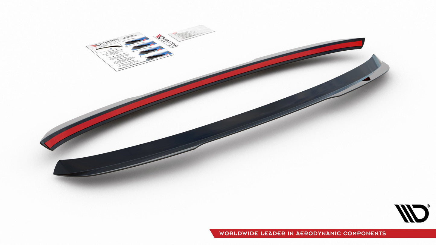 Spoiler CAP für Seat Leon Mk3 Cupra ST Facelift schwarz Hochglanz