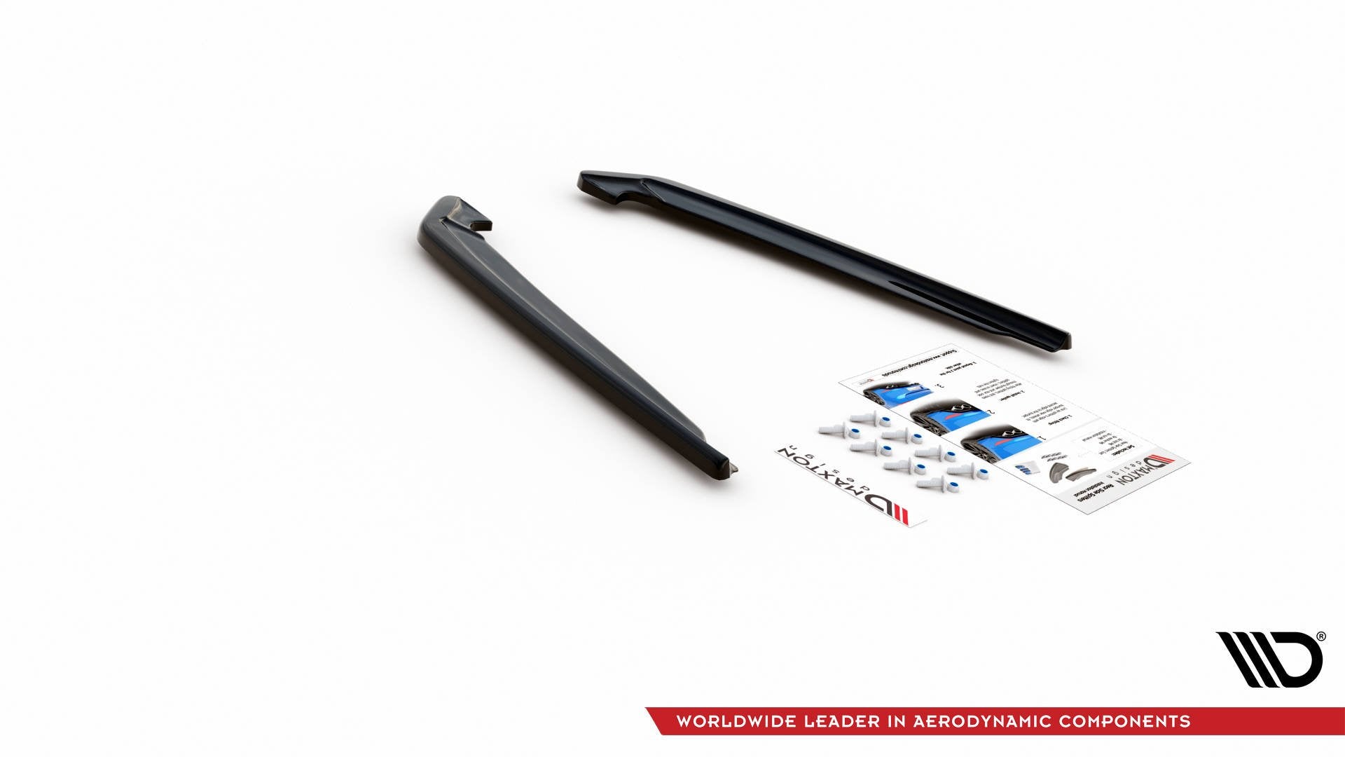 Heck Ansatz Flaps Diffusor für BMW 5er G30 Facelift M-Paket Carbon Look