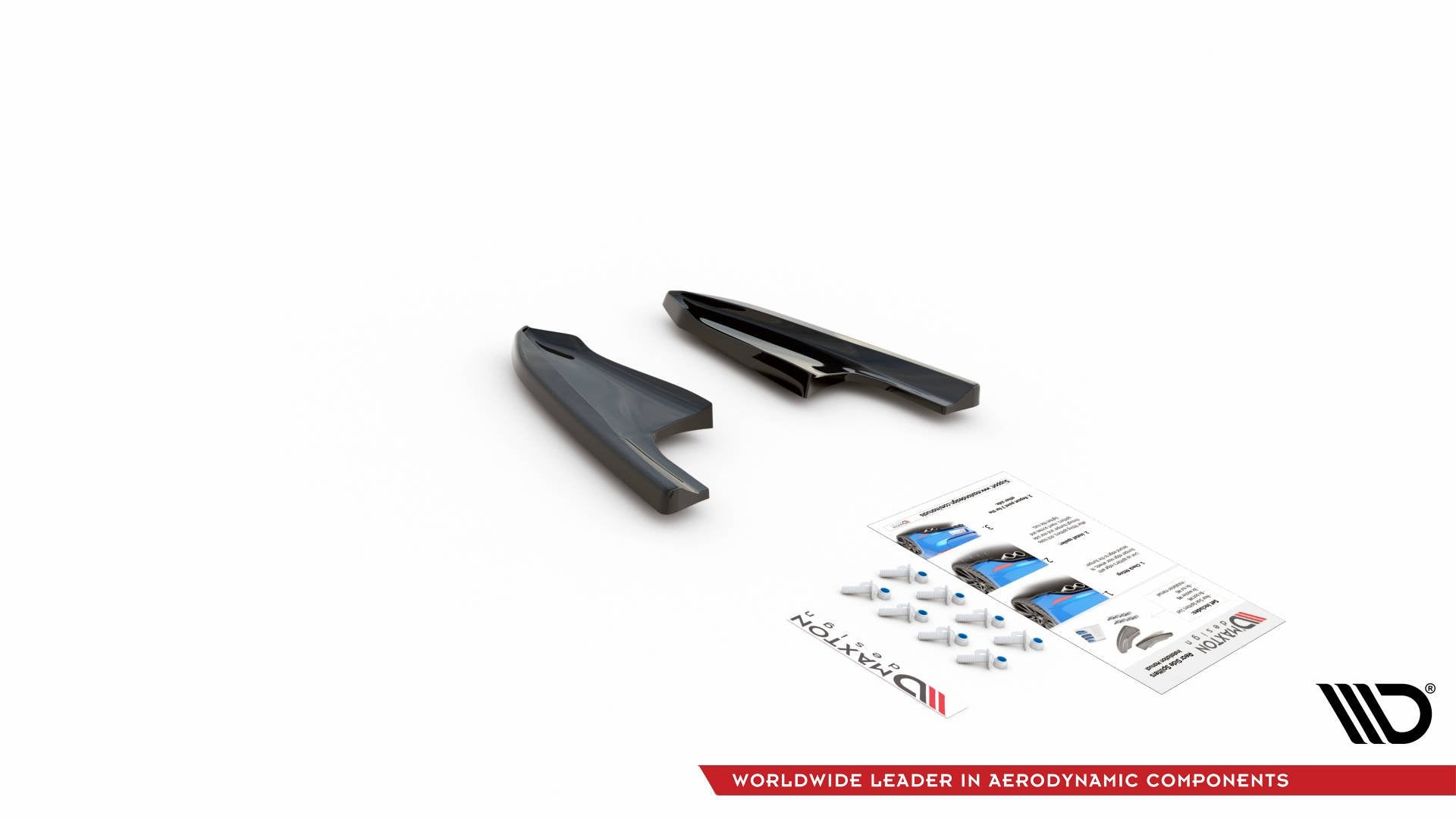 Heck Ansatz Flaps Diffusor V.3 für Volkswagen Golf R Mk8 schwarz matt