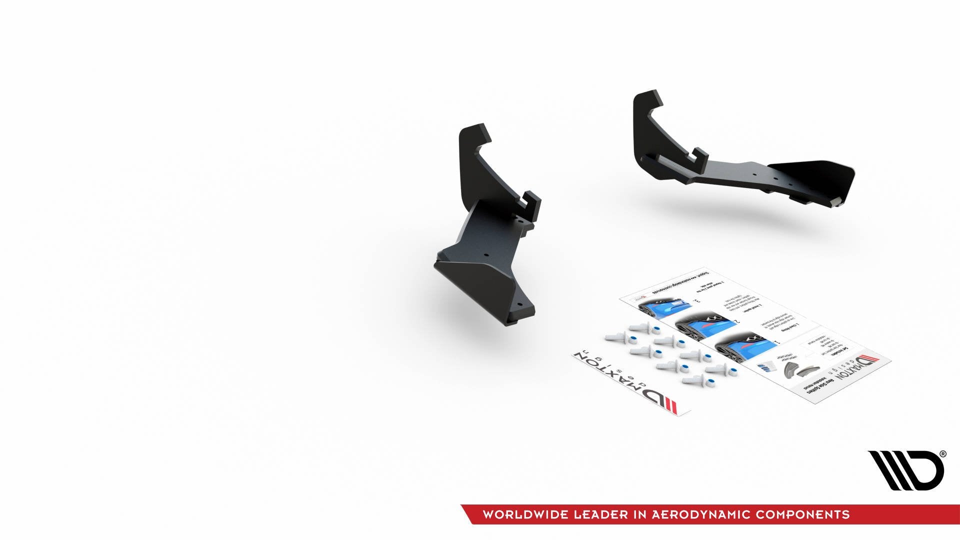 Robuste Racing Heck Ansatz Flaps Diffusor +Flaps für VW Golf 7 R Facelift schwarz Hochglanz