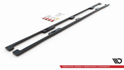 Seitenschweller Ansatz für Lexus LS Long Wheelbase Mk4 Facelift schwarz matt