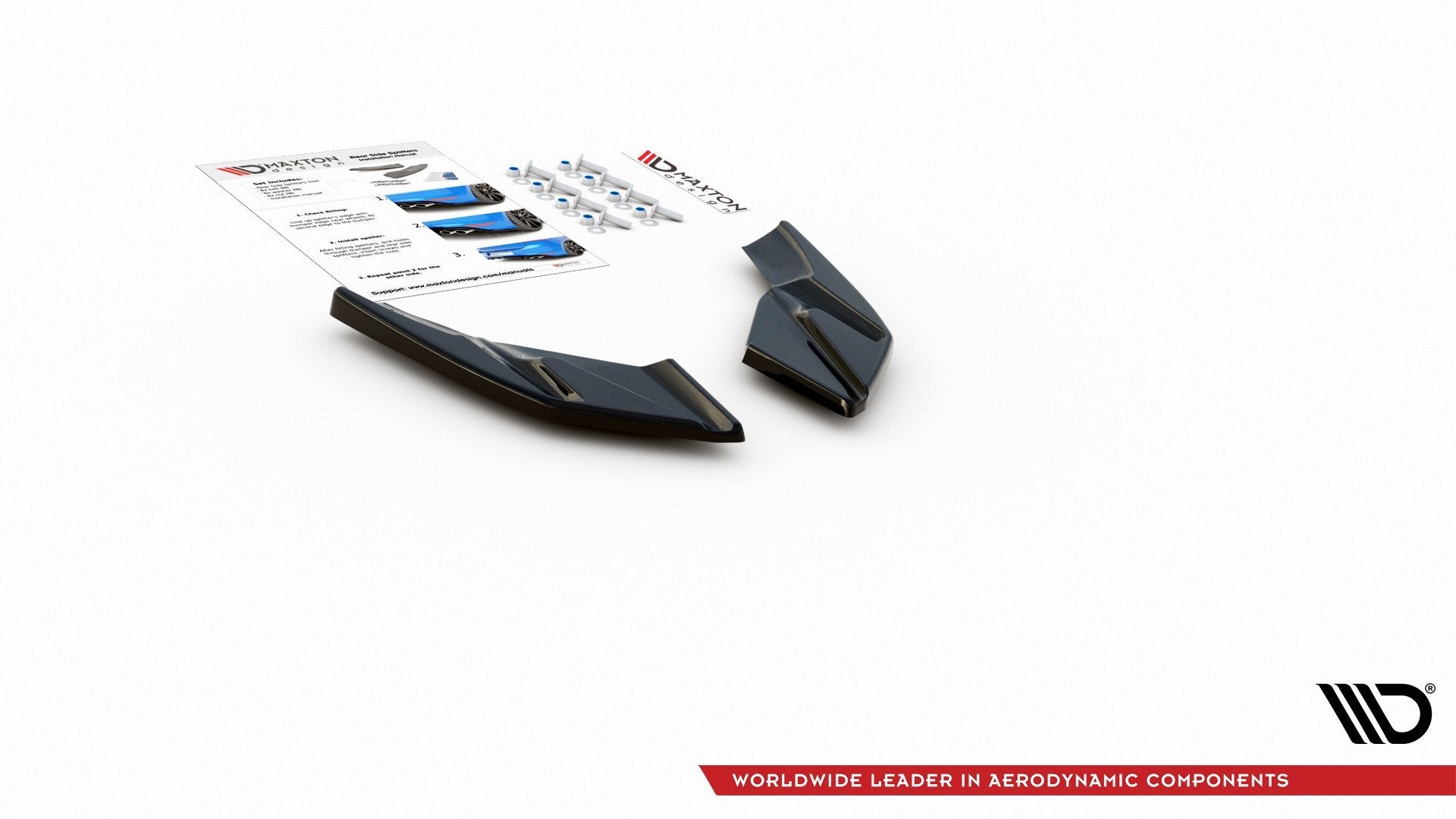 Heck Ansatz Flaps Diffusor für VW Golf 8  Carbon Look