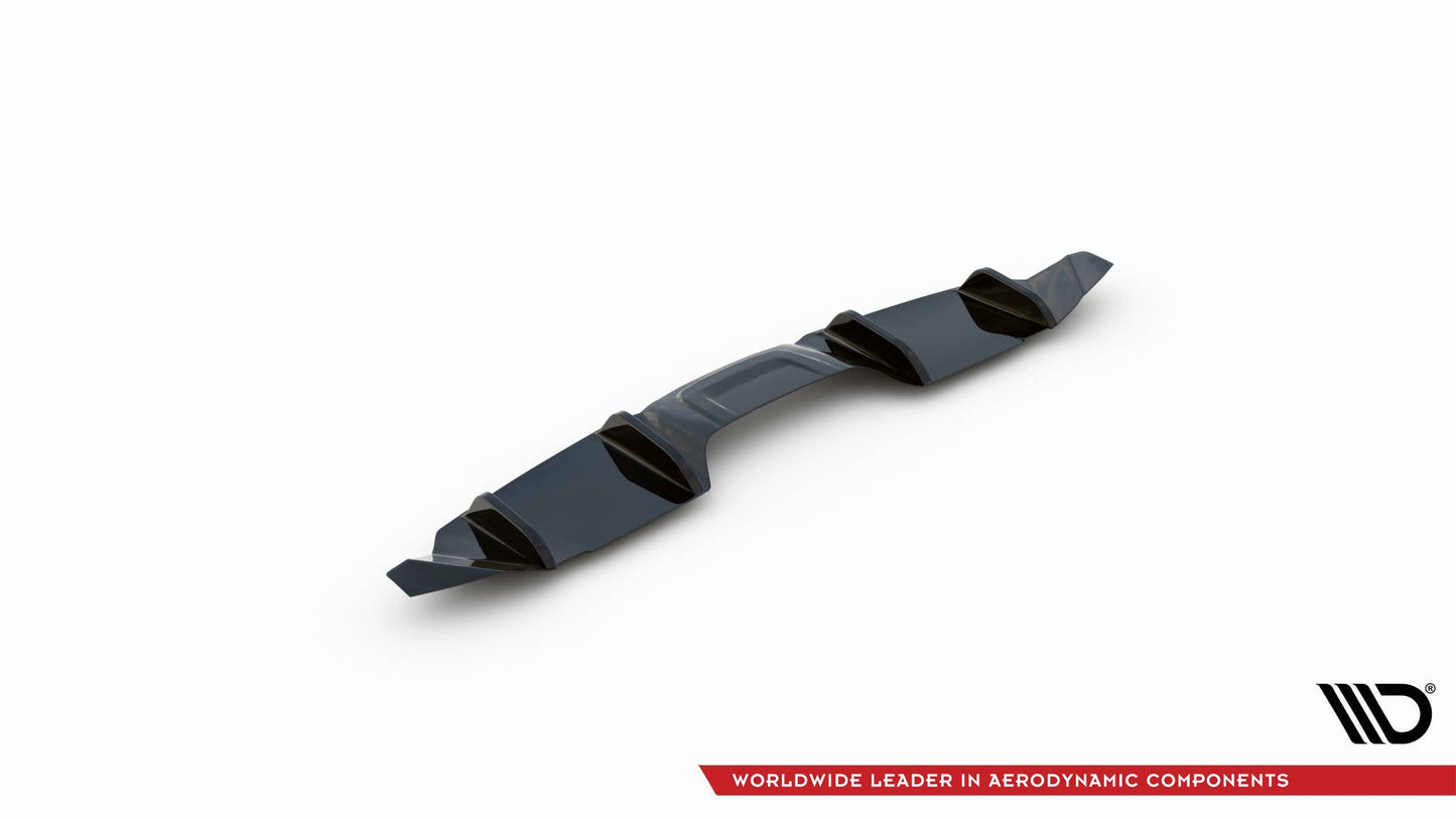 Diffusor Heck Ansatz für Ford Mustang Mk. 6 Facelift schwarz Hochglanz
