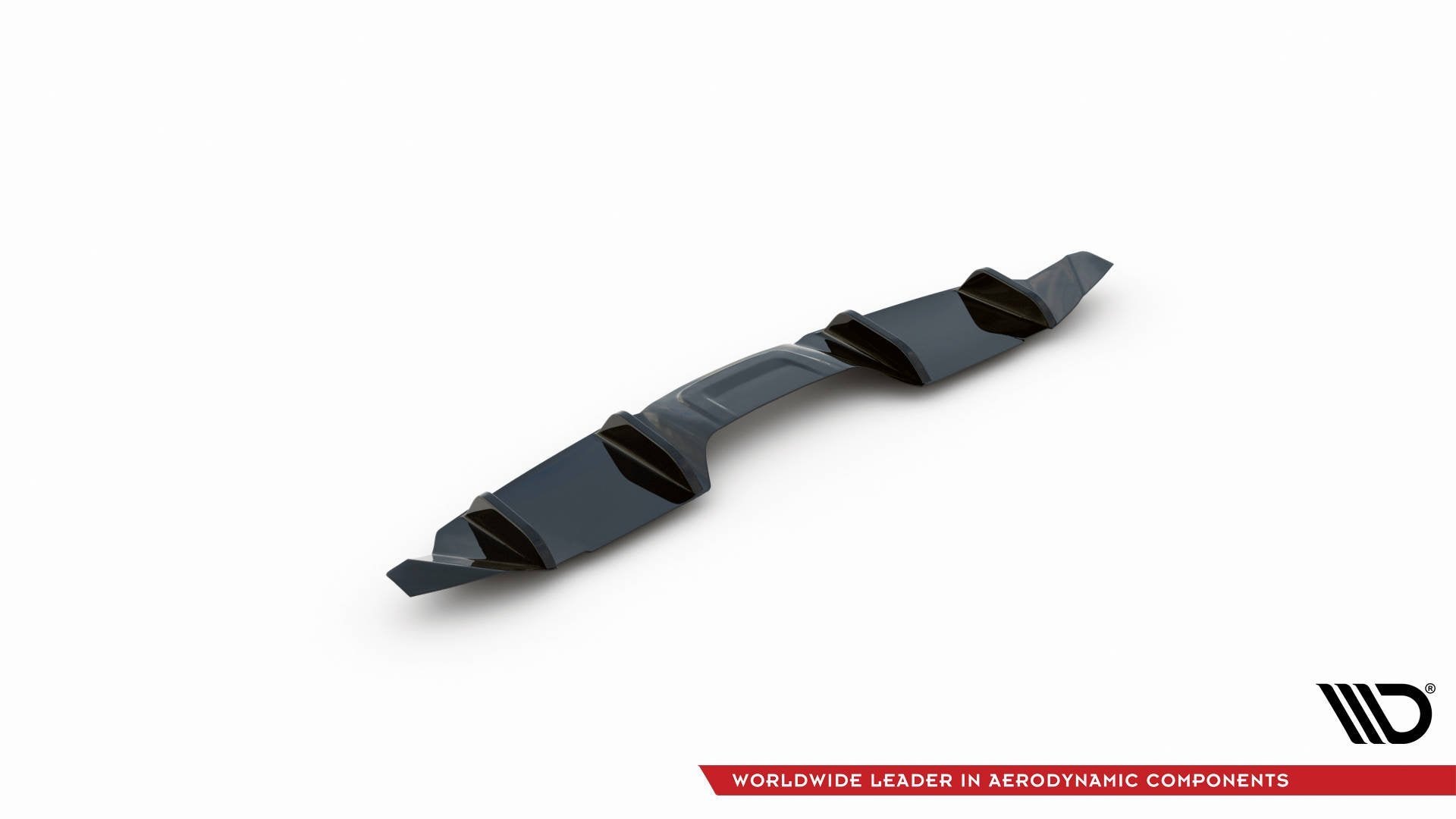 Diffusor Heck Ansatz für Ford Mustang Mk. 6 Facelift schwarz Hochglanz