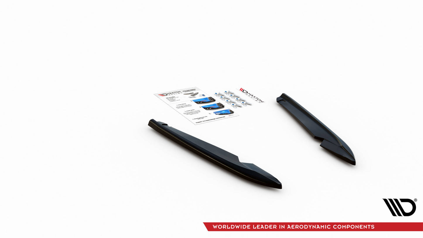 Heck Ansatz Flaps Diffusor V.2 für Seat Leon FR Sportstourer Mk3 Carbon Look