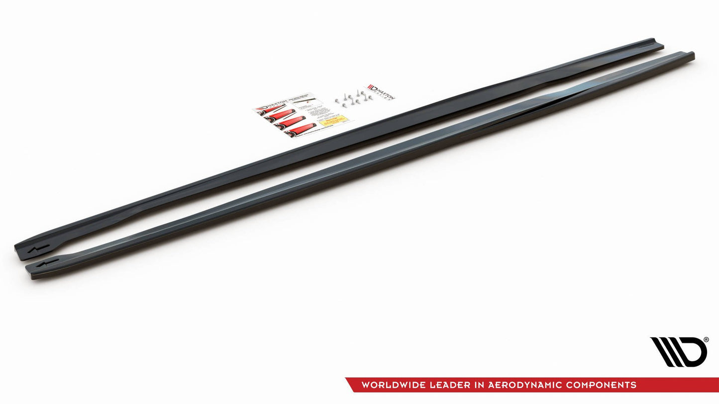 Seitenschweller Ansatz für V.2 für Audi RS6 C7 schwarz Hochglanz